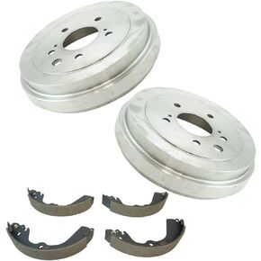 TRQ Rear Brake Shoe & Drum Kit Compatible with 2015-2018 Chevrolet City Express 2013-2019 Nissan NV200