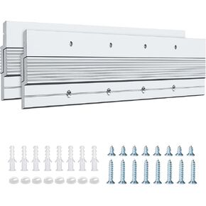 Apragaz 6" French Cleat, 2 Pairs Aluminum Heavy Duty Picture Hanger with Hardware, Support up to 75lb- Keep Level, Secure Interlocking Brackets for Pictures & Mirrors - Ideal for Home & Office Décor