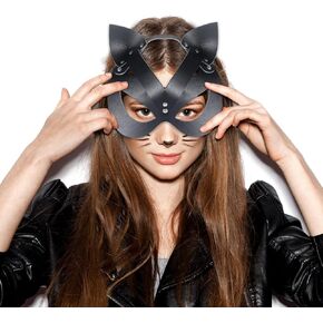 KKBES Halloween Black Cat Mask, Animal Cat Mask, WomenCat Mask Costume Accessory