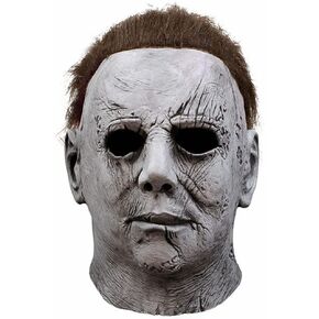 Michael Myers Head Mask Full Size Latex Mask, Halloween Costume Party Latex Head Mask Horror Cosplay Latex Mask