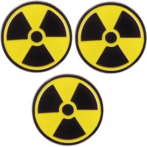 3pc Radioactive Radiation Logo Badge Funny I'm Dangerous Enamel Pin Lovely Badge For Backpacks
