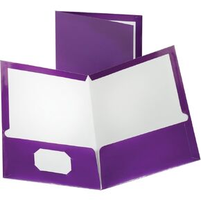 Oxford Metallic Two-Pocket Folders, Teal, Letter Size, 25 per Box (5049561)