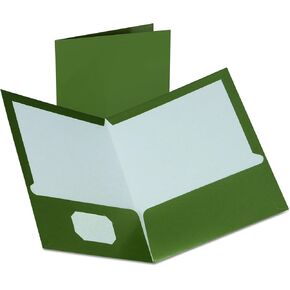 Oxford Metallic Two-Pocket Folders, Teal, Letter Size, 25 per Box (5049561)