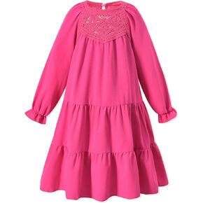 Toddler Girl Long Sleeve Dress for Fall Winter Spring