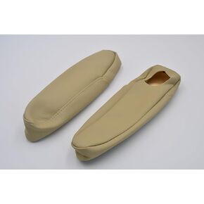 Elarco 1 Pair Car Front Seat Armrest Cover Replacement Microfiber Leather Beige for Honda Odyssey 2005-2010