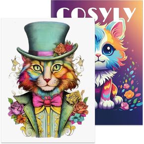 Set of 3 Coloring Book - Adorable Pets/Wild Animals Perfect Art for Pet Enthusiasts, Suitable for Adults and Teens, Party Gift, Markers Recommended