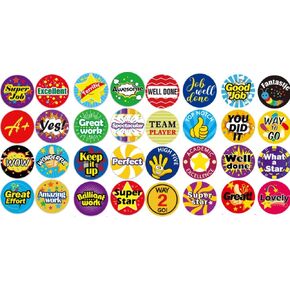 2000 PCS Motivational Stickers for Kids, Teens, and Adults – Positive, Fun, Reward Stickers for Teachers, Parents, and Students – in 32 Design Styles and Encouraging Phrases (4 rolls)