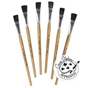 Creativity Street PAC5136 Watercolor Brush Assortment, Natural Wood, Assorted Sizes, 12 Count