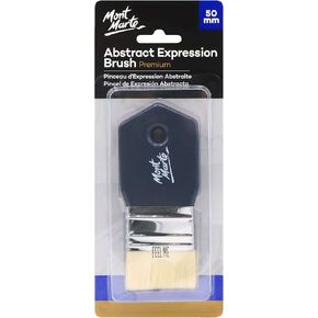 Mont Marte MPB0098 Paint Brush, Width 2.0 inches (50 mm), for Dynamic Strokes, Easy to Hold Handle, Abstract Expression Brush Premium 2.0 inches (50 mm), Short Brush