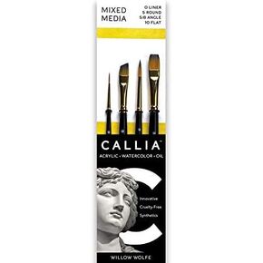 Callia Artist Starter Brush Set for Watercolor, Oil and Acrylic