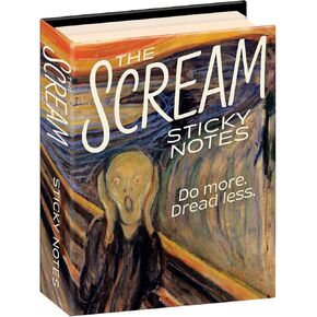 The Unemployed Philosophers Guild Edvard Munch's The Scream Sticky Notes - Art Themed 3.25" by 4.25" Booklet with Self-Sticky Individual Notes Inside