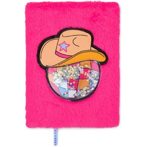 iscream Plush Fur Floating Glitter Book-Bound Lined-Page 8.5" Journal - Urban Cowgirl