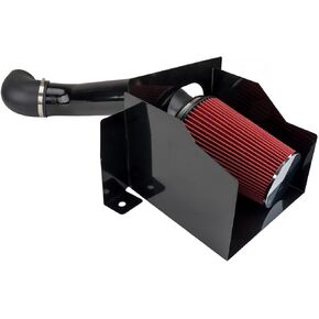 DRSS-5075 Cold Air Intake System Aluminum Polished High Flow Replacement for 2003-2009 Hu mmer H2 Air Intake Kit
