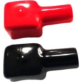 Mini Battery Terminal Covers Rubber Repair Replacement(R+B) Top Post Battery Terminal Insulator Covers Protector