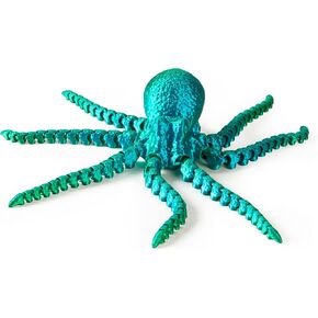 3D Printed Octopus Toy - Articulated, Fun Fidget for ADHD & Stress Relief. Ideal Home Decor & Unique Gift. Creative Design, Great for Offices & Living Spaces- (Purple)