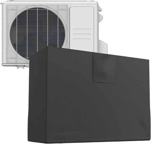 GUEQUITLEX Mini Split Air Conditioner Covers for Outside Compressor 37.8 x 16.5 x 32.6 inches AC Condenser Cover with Vent Hole Waterproof Mini Split Covers for Outside Units in Kuwait