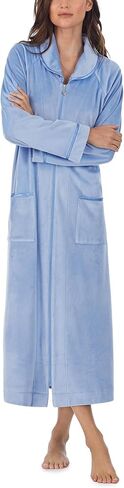 Eileen West womens Long Sleeve Velour Zip Robe in Saudi Arabia