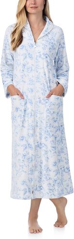 Eileen West womens Long Sleeve Velour Zip Robe in Saudi Arabia