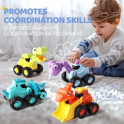 4 PCS Inertia Animal Car for 1 Year Old Boy and Girl|Toddler Toys Age 1-2|1 Year Old Boy Gifts for 1st Birthday|Baby Toys 12-18 Months in Saudi Arabia