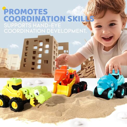 4 PCS Inertia Animal Car for 1 Year Old Boy and Girl|Toddler Toys Age 1-2|1 Year Old Boy Gifts for 1st Birthday|Baby Toys 12-18 Months in Saudi Arabia