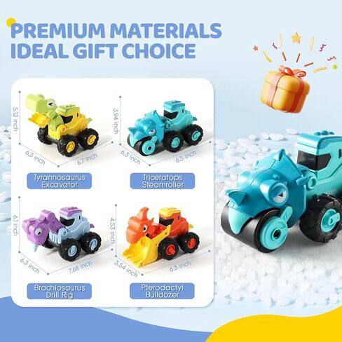 4 PCS Inertia Animal Car for 1 Year Old Boy and Girl|Toddler Toys Age 1-2|1 Year Old Boy Gifts for 1st Birthday|Baby Toys 12-18 Months in Saudi Arabia