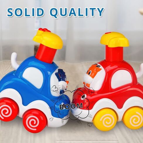 4 PCS Inertia Animal Car for 1 Year Old Boy and Girl|Toddler Toys Age 1-2|1 Year Old Boy Gifts for 1st Birthday|Baby Toys 12-18 Months in Saudi Arabia