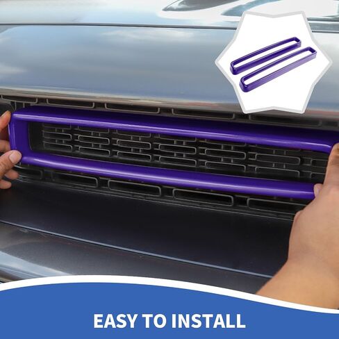 Front Grille Inserts Grill Guard Compatible with 2015-2024 Dodge Challenger Exterior Accessories, Purple in Saudi Arabia