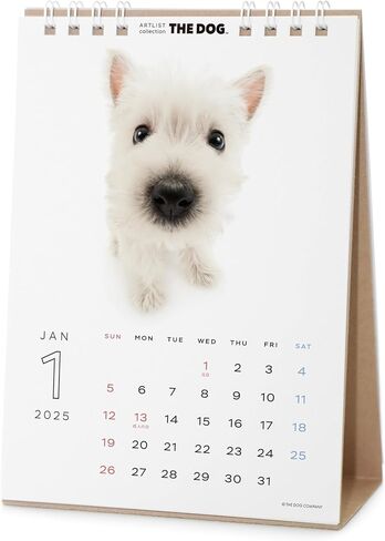[ArtlistCollectionTHE DOG] 2025 Desk Calendar West Highland White Terrier - 5.1" x 7.1" in Saudi Arabia