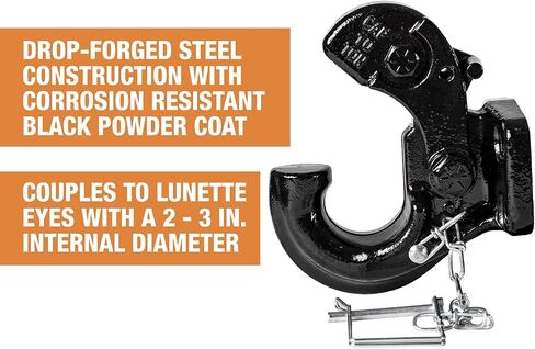 Buyers Products 10042 20 Ton Pintle Hook W/Mounting Kit, MGTW 40,000 Lbs Pintle Hitch, 8,000 Lbs MVL in Saudi Arabia