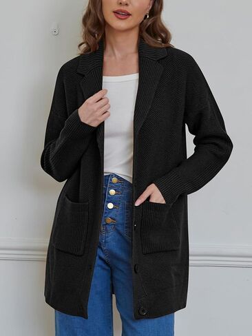 Belle Poque Womens Open Front Cable Knit Cardigan Sweaters 2024 Fall Long Sleeve Button Down Chunky Outwear with Pockets in Saudi Arabia