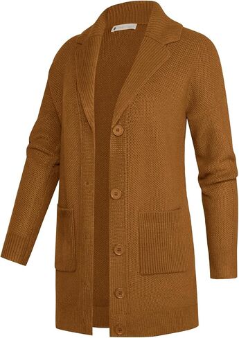 Belle Poque Womens Open Front Cable Knit Cardigan Sweaters 2024 Fall Long Sleeve Button Down Chunky Outwear with Pockets in Saudi Arabia