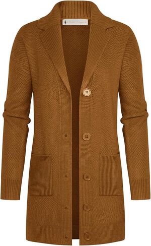 Belle Poque Womens Open Front Cable Knit Cardigan Sweaters 2024 Fall Long Sleeve Button Down Chunky Outwear with Pockets in Saudi Arabia