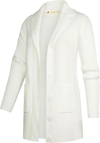Belle Poque Womens Open Front Cable Knit Cardigan Sweaters 2024 Fall Long Sleeve Button Down Chunky Outwear with Pockets in Saudi Arabia