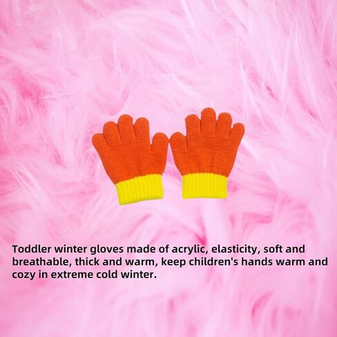 3 Pieces Toddler Gloves Kids Full Fingers Knitted Gloves Warm Mitten Winter Favor for Little Boys and Girls 3-5T in Saudi Arabia