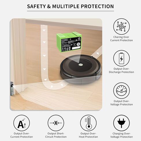 LAPTPBAT ABL-D1 لـ iRobot Roomba e e5 e6 وi i3 i4 i6 I7 i7+ i8 Plus سلسلة استبدال بطارية ليثيوم أيون 4INR19/65 DC 14.4V 1800mAh / 26Wh in Saudi Arabia