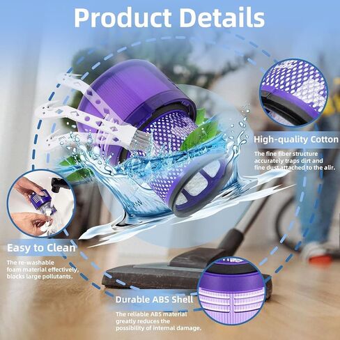 Replacement Filter Compatible with Dyson Outsize,V11 Outsize,V11 Outsize Origin,Outsize Absolute+ Vacuums.Compare to Part 970422-01 (2pcs) in Kuwait