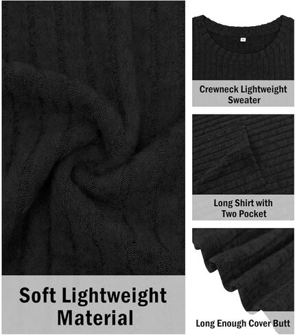 RITERA Plus Size Tops For Women Lightweight Sweater Round Neck Long Sleeve Shirts Tunic Fall Blouse in Kuwait