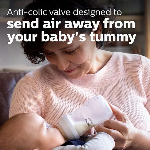 Philips Avent Natural Baby Bottle with Natural Response Nipple, with Sea Design, 9oz, 4pk, SCY903/68 in Saudi Arabia
