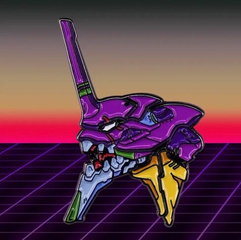 شارة بدبوس من المينا مقاس 1.5 بوصة من Blood Anime Evangelion EVA-01 Unit-01 in Kuwait