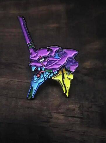 شارة بدبوس من المينا مقاس 1.5 بوصة من Blood Anime Evangelion EVA-01 Unit-01 in Kuwait