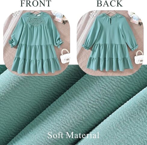 Toddler Girl Long Sleeve Dress for Fall Winter Spring in Saudi Arabia