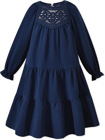 Toddler Girl Long Sleeve Dress for Fall Winter Spring in Saudi Arabia