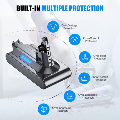 TURPOW 6000mAh Replacement for Dyson DC35 Battery Type A 22.2V, Compatible with DC31 DC34 DC44 DC45 Animal 917083-01 Handheld Vacuum Cleaner (NOT FIT Type B DC31 DC34 DC35 DC44 MK2) in Saudi Arabia