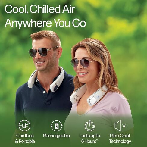 Arctic Air Freedom Ultra Neck Fan, Wearable 3-Speed Neck Cooler, Small Fan for Outdoor & Indoor Use, USB-Rechargeable Fan with 6-Hour Battery Life, Lightweight & Compact in Saudi Arabia