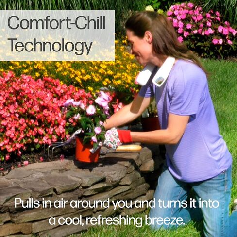 Arctic Air Freedom Ultra Neck Fan, Wearable 3-Speed Neck Cooler, Small Fan for Outdoor & Indoor Use, USB-Rechargeable Fan with 6-Hour Battery Life, Lightweight & Compact in Saudi Arabia