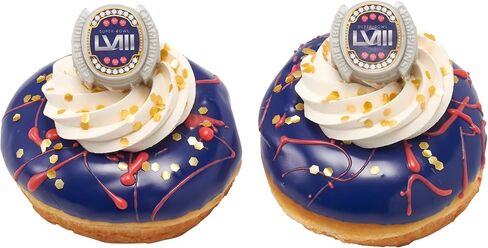 حلقات DecoPac NFL Super Bowl LVIII، ديكورات كب كيك، مرخصة رسميًا، حلقات كرة القدم، أغطية كعكة آمنة للطعام - 72 عبوة in Saudi Arabia