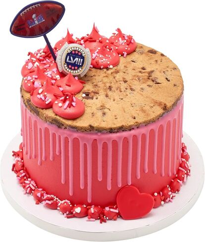 حلقات DecoPac NFL Super Bowl LVIII، ديكورات كب كيك، مرخصة رسميًا، حلقات كرة القدم، أغطية كعكة آمنة للطعام - 72 عبوة in Saudi Arabia