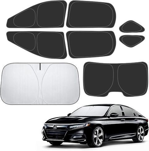 Bestview Windshield Sun Shade Compatible with 2011-2017 Honda Odyssey Mini Van Accessories, Front Window Sunshade Sun Visor Protector Block UV Rays Heat, Foldable 2 Layers 210T Material in Saudi Arabia