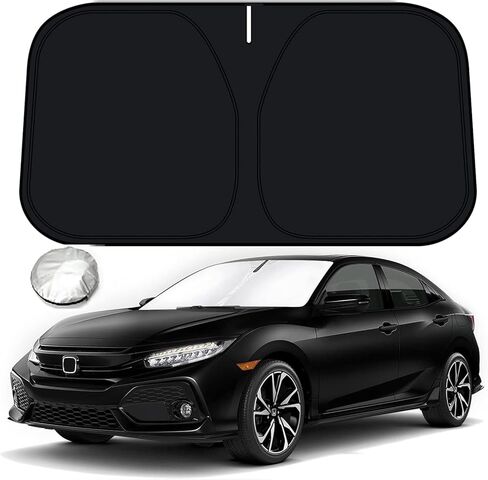 Bestview Windshield Sun Shade Compatible with 2011-2017 Honda Odyssey Mini Van Accessories, Front Window Sunshade Sun Visor Protector Block UV Rays Heat, Foldable 2 Layers 210T Material in Kuwait