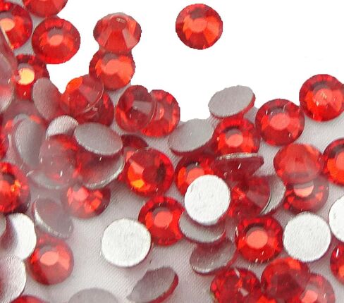 Yueton 1440 قطعة 3 مم (12SS) DIY كريستال مستدير مسطح من حجر الراين مسمار الفن جراب الهاتف المحمول الديكور (أحمر) in Saudi Arabia
